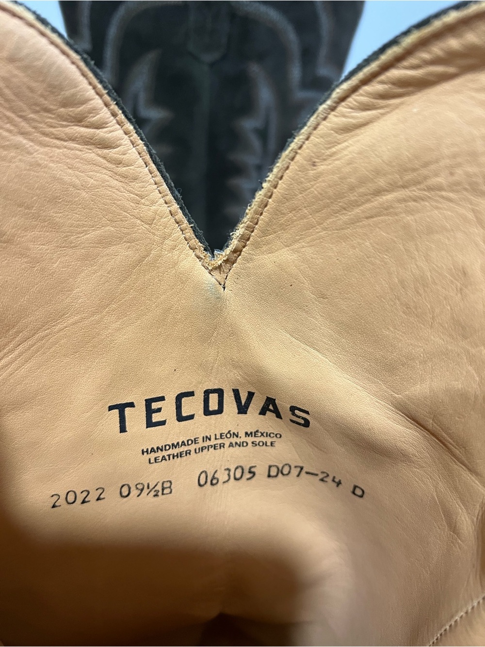 Tecovas Abby Olive Suede Western Heeled Boots - size 9.5 - Picture 5 of 7